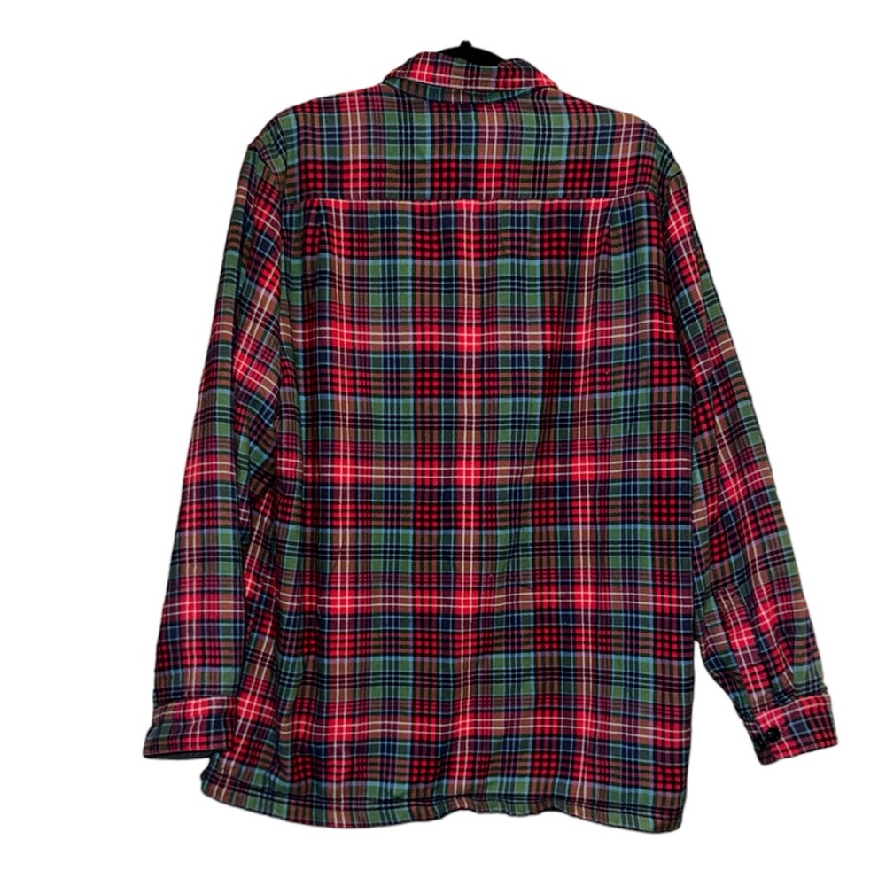 LL Bean Fleece Lined Flannel Mens Medium - Picture 2 of 9